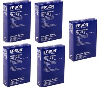 Taśma barwiąca EPSON ERC-38B czarna 5szt/pcs