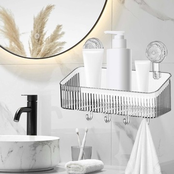 Душевая корзина с присоской. Душевая корзина. Простой настенный душ. Прозрачный