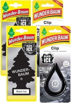 WUNDER BAUM ZAPACHÓW DO AUTA BLACK ICE ZESTAW