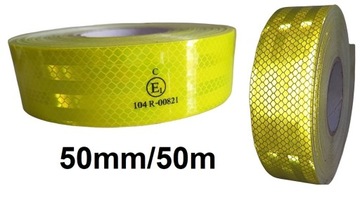 ЛЕНТА СВЕТООТРАЖАЮЩАЯ САМОКЛЕЯЩАЯСЯ ЖЕЛТАЯ НЕОНОВАЯ ПРЕДУПРЕЖДАЮЩАЯ ЛЕНТА 5 м контур