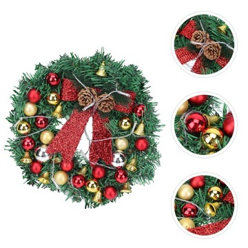 Dekoracje LED Świąteczne wieńce sosnowe Xmas Outdoor