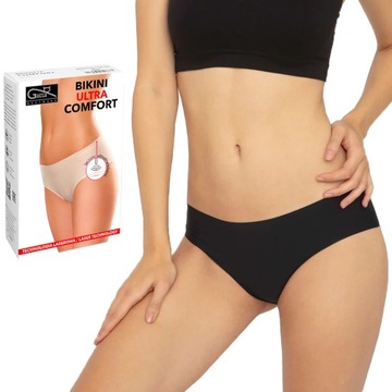 Figi GATTA BIKINI COMFORT, bezszwowe, CZARNE, M