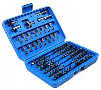 BITY KOŃCÓWKI TORX IMBUS DO WKRĘTARKI ZESTAW 100 ELEMENTÓW S10626 BITÓW XZN
