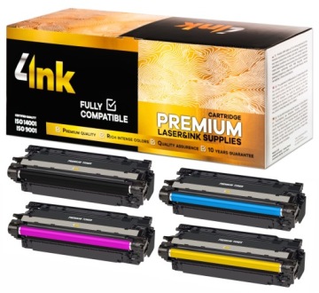 4x Toner Do Tiskárny Hp CP3525n CP3525dn CM3530fs