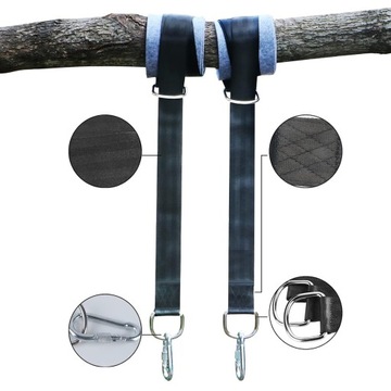 крепление к качелям, гамаку, стулу, тросы, ленты, черные ремни, 2 шт.