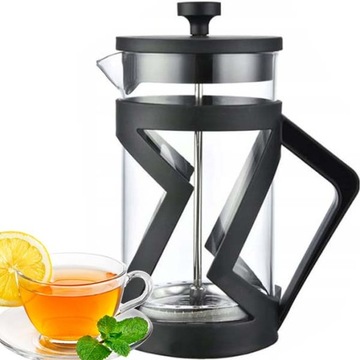 SZKLANY ZAPARZACZ TŁOKOWY DO HERBATY KAWY ZIÓŁ 1000ml KM0775XL
