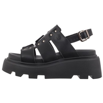 Buty Damskie Sandały na Koturnie Altercore Maryam Vegan Black Czarne