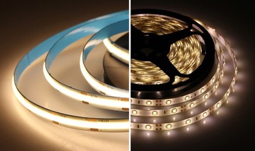 СВЕТОДИОДНАЯ ЛЕНТА COB 12В 12Вт/м ip44 НЕОН НЕЙТРАЛЬНАЯ 5м ЛИНИЯ