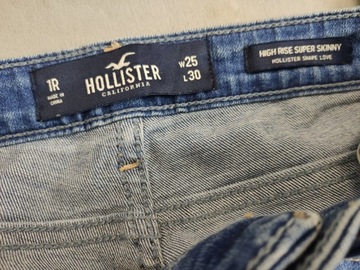 HOLLISTER Jeansowe SPODNIE RURKI rozm W25 L30