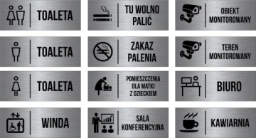 Алюминиевая пиктограмма PLATE контролируемой зоны