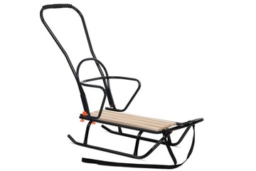 Strong Polish Sled JEE M + капюшон + спинка + толкатель + подножки + спальный мешок