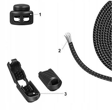 SZNUROWADŁA BEZ WIĄZANIA ELASTYCZNE DZIECI SPORT DO BIEGANIA ZACISKOWE 2SZT