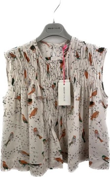 Okazja See by Chloé Bird-print silk top