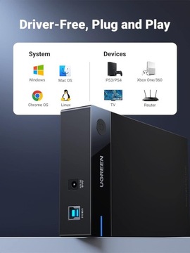КОРПУС ВНЕШНЕГО ЖЕСТКОГО ДИСКА UGREEN SATA 3,5 2,5 ДЮЙМА USB 3.0