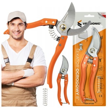 SEKATOR OGRODOWY DO CIĘCIA NOŻYCE RĘCZNE METALOWY DO GAŁĘZI