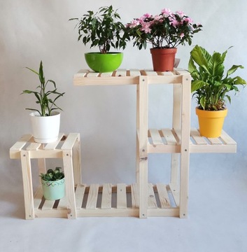Деревянная подставка для цветов из сосны для вазонов