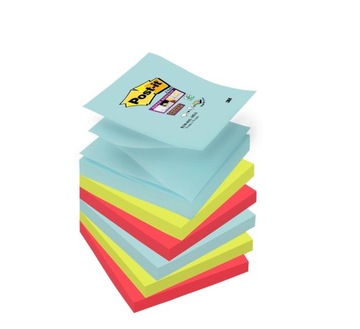 Самоклеящиеся стикеры Super Sticky Z-Notes 76x76 мм (R330-6SS-COS), 3 цвета (6x9