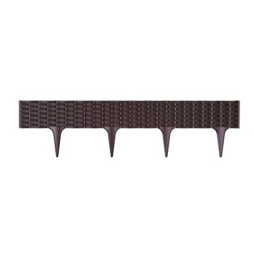 Prosperplast Obrzeże ogrodowe tworzywo sztuczne 390cmx9cm brązowy