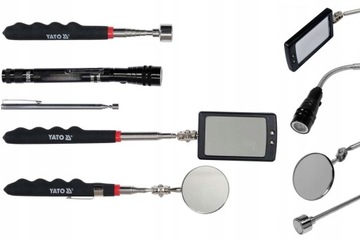 ИНСПЕКЦИОННЫЕ ЗЕРКАЛА YATO + КОНТРОЛЬНЫЙ НАБОР С МАГНИТНЫМ ЗАХВАТОМ, 5 ШТ.