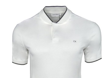 CALVIN KLEIN polo męskie, slim, białe, XXL