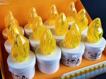 КАРТРИДЖИ ВСТАВКИ ДЛЯ СВЕТОДИОДНЫХ СВЕЧ СВЕЧИ AA R6 БАТАРЕИ 12 шт НАБОР ЖЕЛТЫХ КАРТРИДЖЕЙ