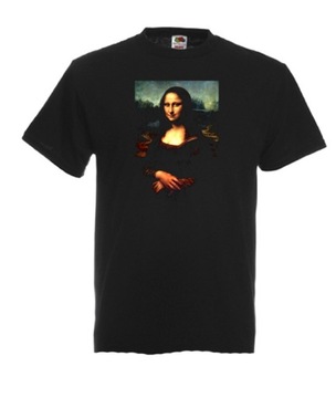 L KOSZULKA MĘSKA MONA LISA PRZERÓBKA ŚMIESZNE