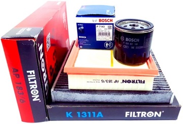 3 FILTRY BOSCH FILTRON A3 8V LEON 5F OCTAVIA III GOLF VII PASSAT B8 1.5 TSI