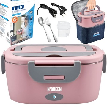 ELEKTRYCZNY LUNCH BOX PODGRZEWACZ TERMOS OBIADOWY TORBA DO AUTA 230/12/24V