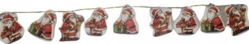 Новогодние подвески Дед Мороз 18 шт. Гирлянда