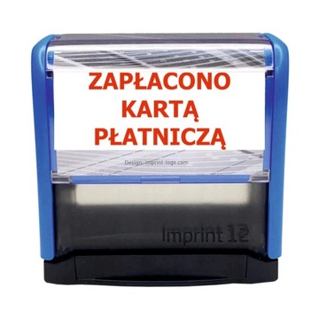 Pieczątka ZAPŁACONO KARTĄ PŁATNICZĄ różne kolory Trodat Imprint 8911