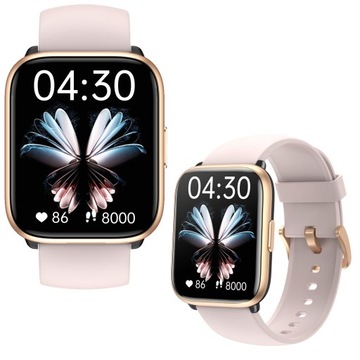 SMARTWATCH DAMSKI ZEGAREK 3D WODOODPORNY POŁĄCZENIA POLSKIE MENU SPORT PULS