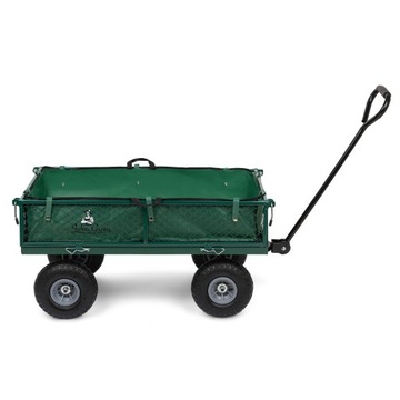 Wózek transportowy ogrodowy z opuszczanymi burtami