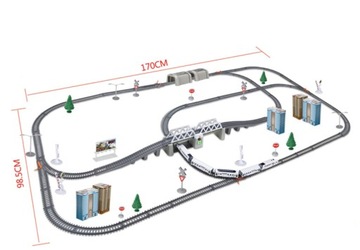 ЭЛЕКТРОПОЕЗД ПОЕЗД ЛОКОМОТИВ БОЛЬШИЕ ПУТЕВЫЕ ЗДАНИЯ ЗНАКИ МОСТ 9м