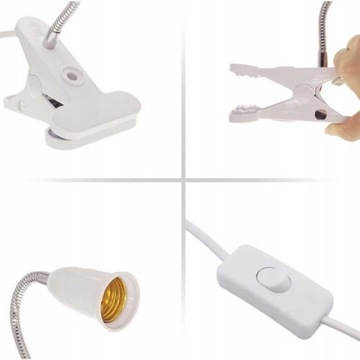 ДЕРЖАТЕЛЬ ЛАМПЫ ДЕРЖАТЕЛЬ ЛАМПОЧКИ 1xE27 + ЗАЖИМ