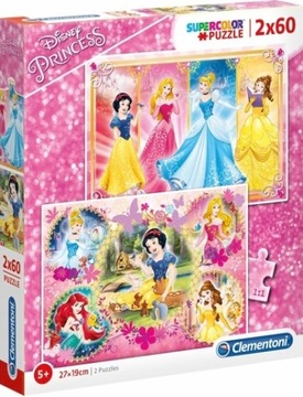 Clementoni puzzle księżniczki Disneya 2x60 EL