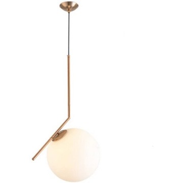Golden iron glass suspension chandelier (20cm)