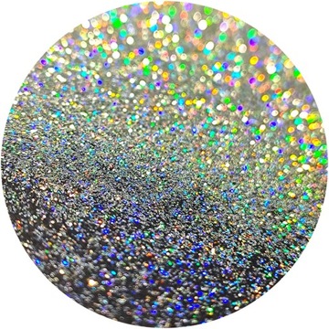 PYŁEK BROKATOWY SREBRNY HOLOGRAFICZNY DEKORACYJNY GLITTER 10 G