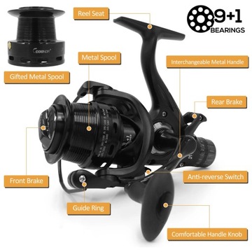 Kołowrotek wędkarski z podwójną linką JY5000