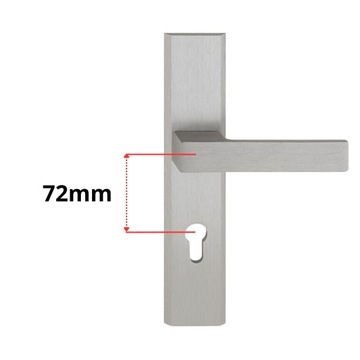 РУЧКА С НАКЛАДКОЙ TOTAL INOX ДЛЯ ВНЕШНИХ ДВЕРЕЙ, УНИВЕРСАЛЬНАЯ, ШИРИНА 72 ММ