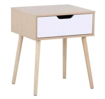 Stolik boczny nocny YAHEETECH prostokątny 48,5 x 41 x 57,5cm odcienie brązu