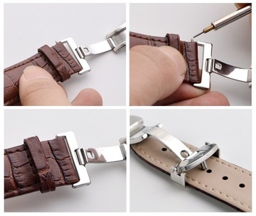 ЗАЖИМ ЗОЛОТОЙ БАБОЧКИ ДЛЯ РЕМЕШКА ЧАСОВ 16 ММ