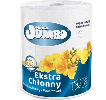 RĘCZNIK PAPIEROWY SŁONIK JUMBO MEGA 250 list XXL 3 warstwy