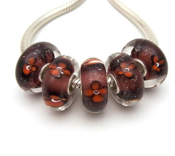 CHARMS ZAWIESZKA KORALIK SZKŁO MURANO BEADS