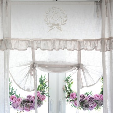 Roleta Country HAFT 100 Zazdrostka Shabby koronka