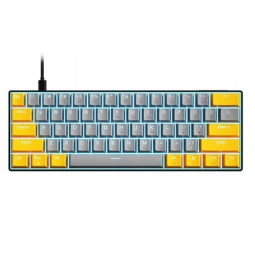 KLAWIATURA MECHANICZNA 60% RGB SZARY LED