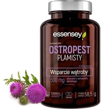 OSTROPEST PLAMISTY MOCNY EKSTRAKT Z NASION WĄTROBA TRAWIENIE SERCE 90 DNI