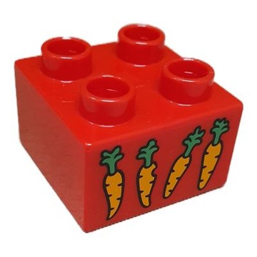 LS NOWE LEGO DUPLO TEMATYCZNY 2x2 MARCHER MARCHEWKI