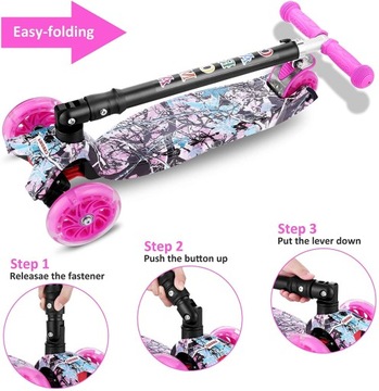 HULAJNOGA DZIECIĘCA TRÓJKOŁOWA CAROMA LED