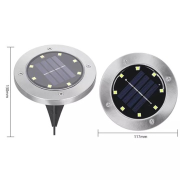 4x САДОВЫХ ФОНАРЯ НА СОЛНЕЧНЫХ УСЛОВИЯХ, ВЪЕЗЖАЕМЫЕ, НАКЛАДНЫЕ, СВЕТОДИОДНЫЕ, СВЕТЯЩИЙСЯ ДИСК