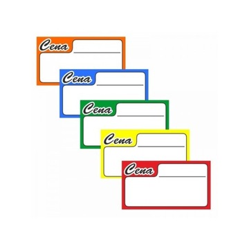 Cenówka, CENÓWKI KARTONOWE DUŻE 8,4X4,6cm 100szt